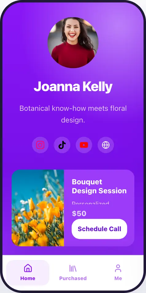 Fan club Web App template preview