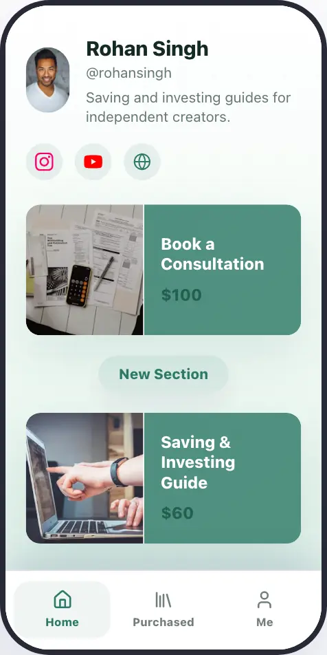 Universal course Web App template preview